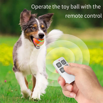 Smart Electric Dog Toy Ball With LED Flashing,Pet Cats/Dogs Interactive Chew Toys With Remote Control USB Rechargeable