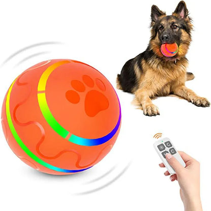 Smart Electric Dog Toy Ball With LED Flashing,Pet Cats/Dogs Interactive Chew Toys With Remote Control USB Rechargeable