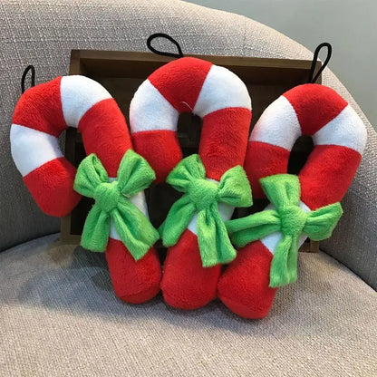 Candy Cane Chew Toy Anti-bite Pet Chewing Toy Christmas Dog Toy Dog Chewing Toys Dog Plush Toys Candy Cane Squeaky Toys Pet