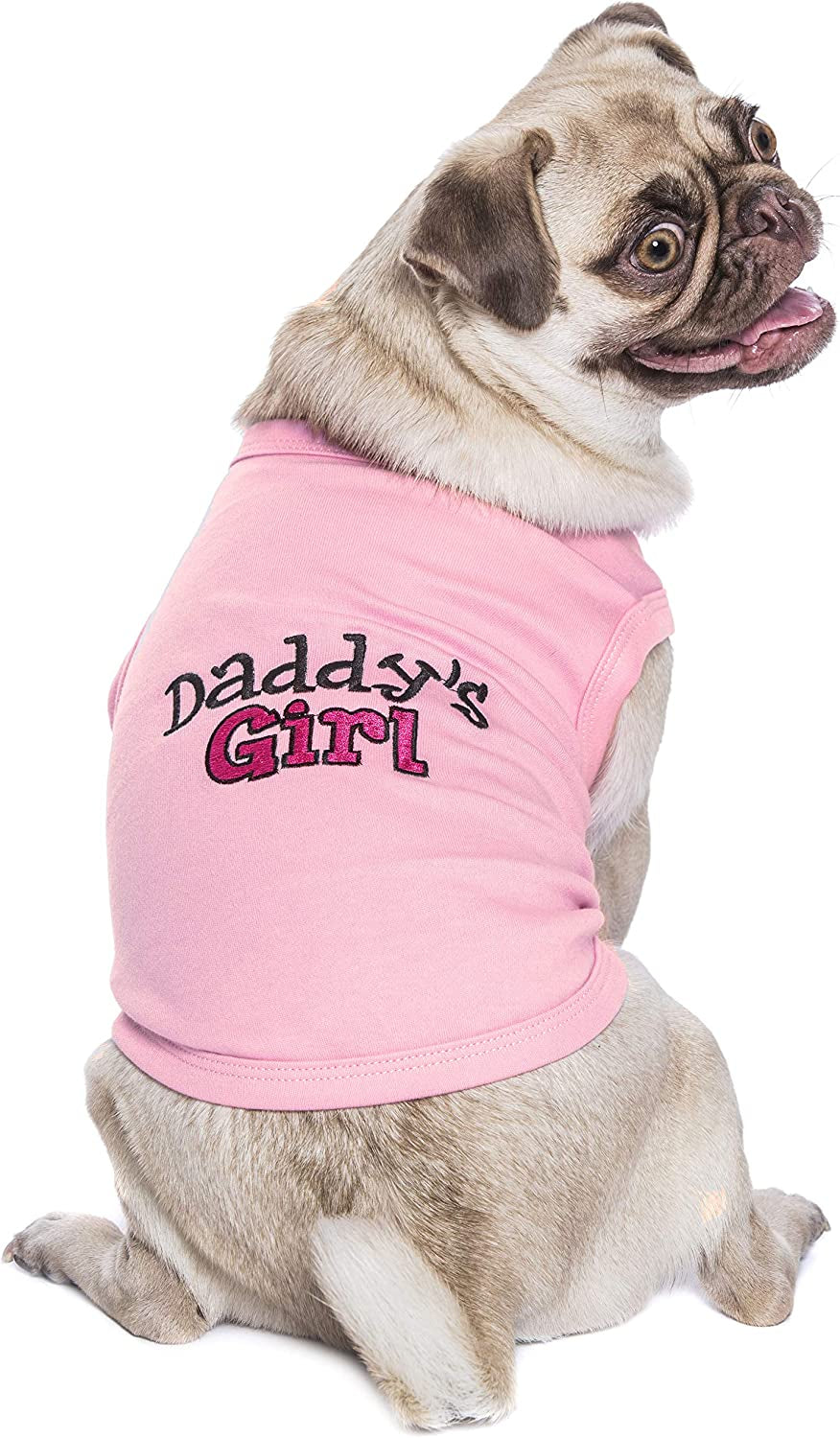 Dog Cat Clothes Tee Shirts Daddy'S Girl T-Shirt, L