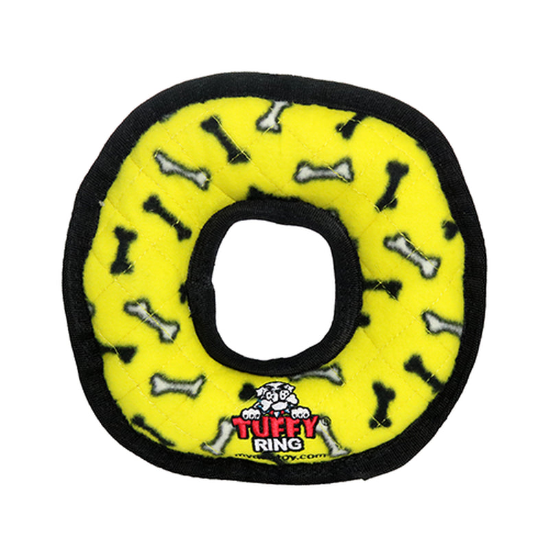 Medium Ring Durable Dog Toy with Squeakers, Yellow