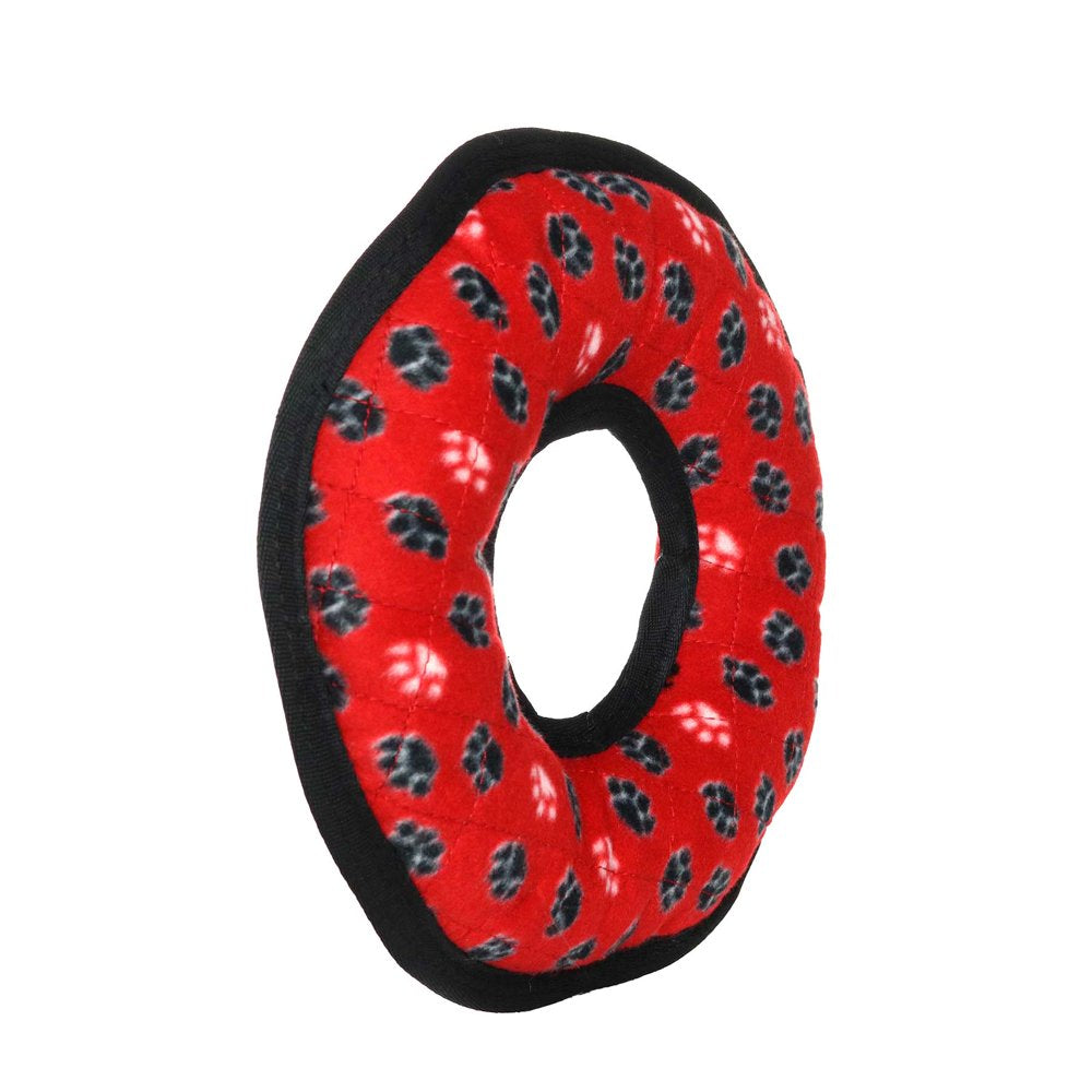 Ultimate Ring Red Paw, Squeaky and Durable Dog Toy