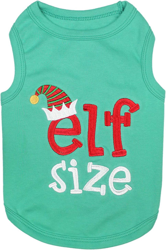 Funny Christmas Holiday Dog Cat Pet Shirts Tee Tanks - Naughty or Nice, Santa Outfit, Elf Size, Santa'S Helper, Sorry Santa I Ate Your Cookies (Elf Size, XS)