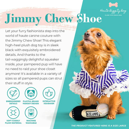 Fashion Hound Designer Shoes & Accessories Collection – Soft Plush Designer Dog Toys with Squeaker & Fun, Parody Designs from Safe, Machine-Washable Materials for All Breeds & Sizes