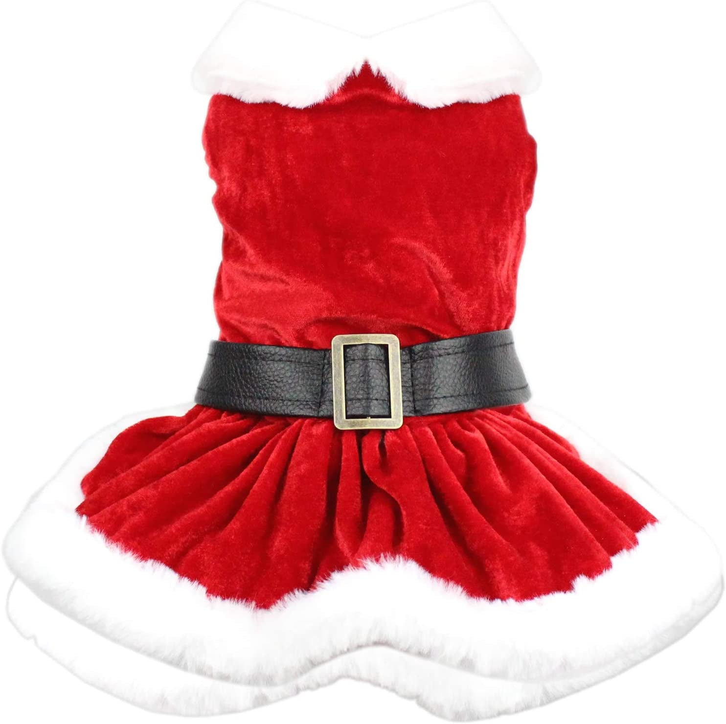 Dog Cat Pet Xmas Holiday Christmas Mrs Claus Winter Dress, L